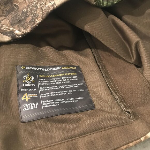 ScentBlocker Knockout Jacket Mens XLT Camo Full Zip Realtree Trinity Hunting - Picture 8 of 8